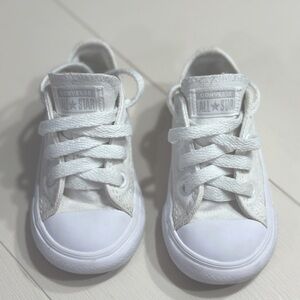 All White Converse toddler sneaker